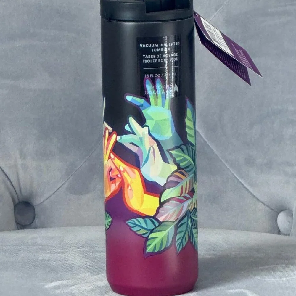 Yiqiao + Starbucks American Sign Language Stainless Steel Tumbler 16 Oz NWT - Picture 3 of 5